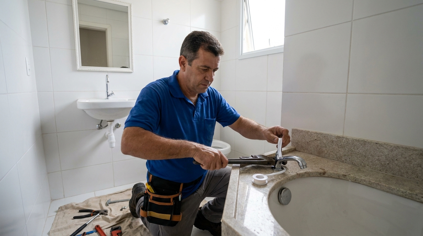 Instalação de torneira de cozinha em Rio Claro‑SP